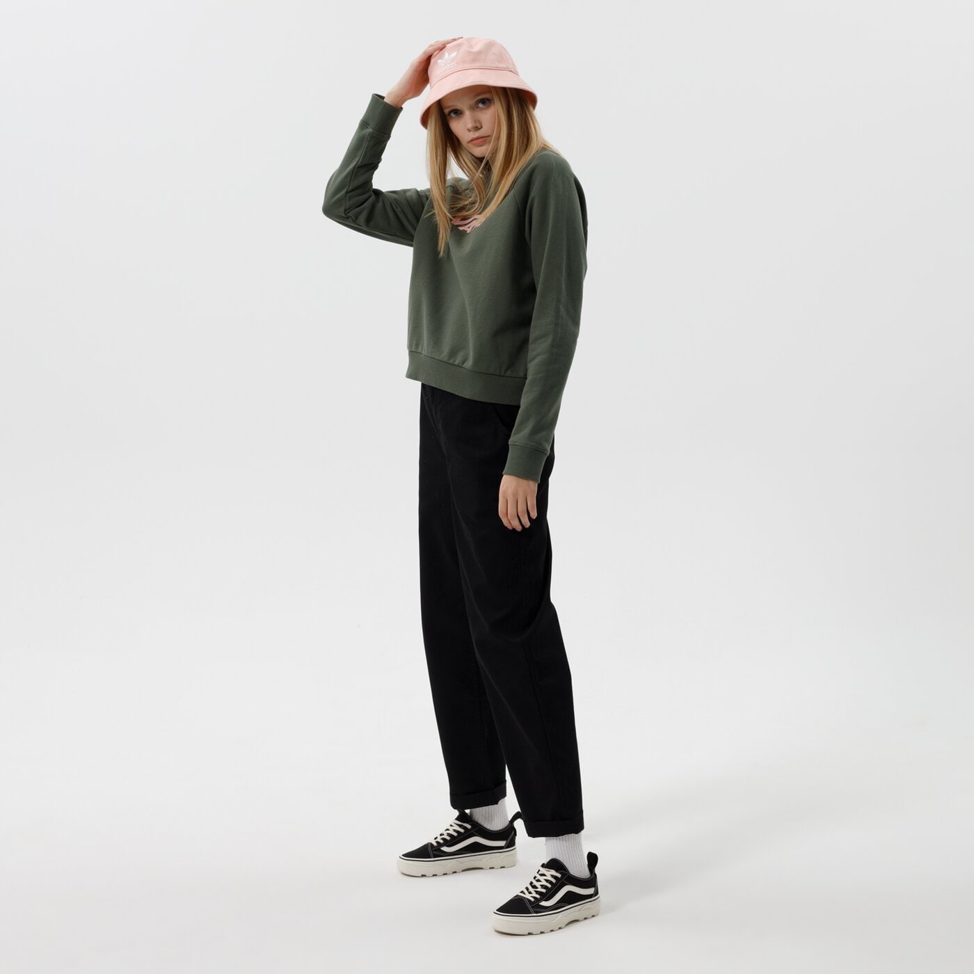 Дамски суичър VANS СУИТЧЪР FLYING V FT BOXY CREW vn0a47th7wj1 цвят зелен