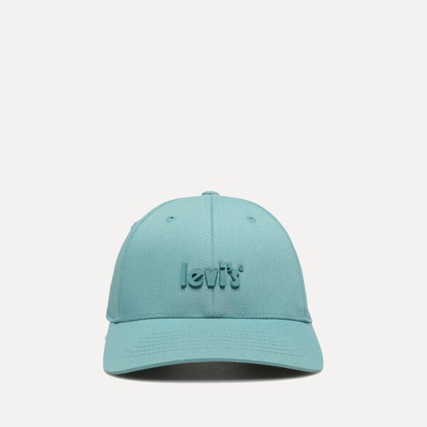 Дамска шапка с козирка LEVI'S ШАПКА POSTER LOGO FLEXFIT CAP d66250016 цвят зелен