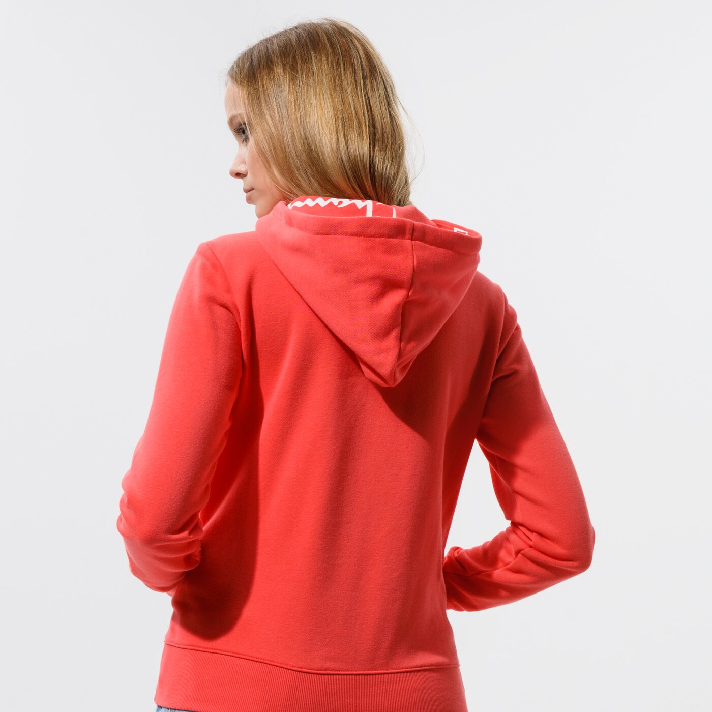 Дамски суичър CHAMPION СУИТЧЪР С КАЧУЛКА HOODED SWEATSHIRT 112580ps004 цвят коралов