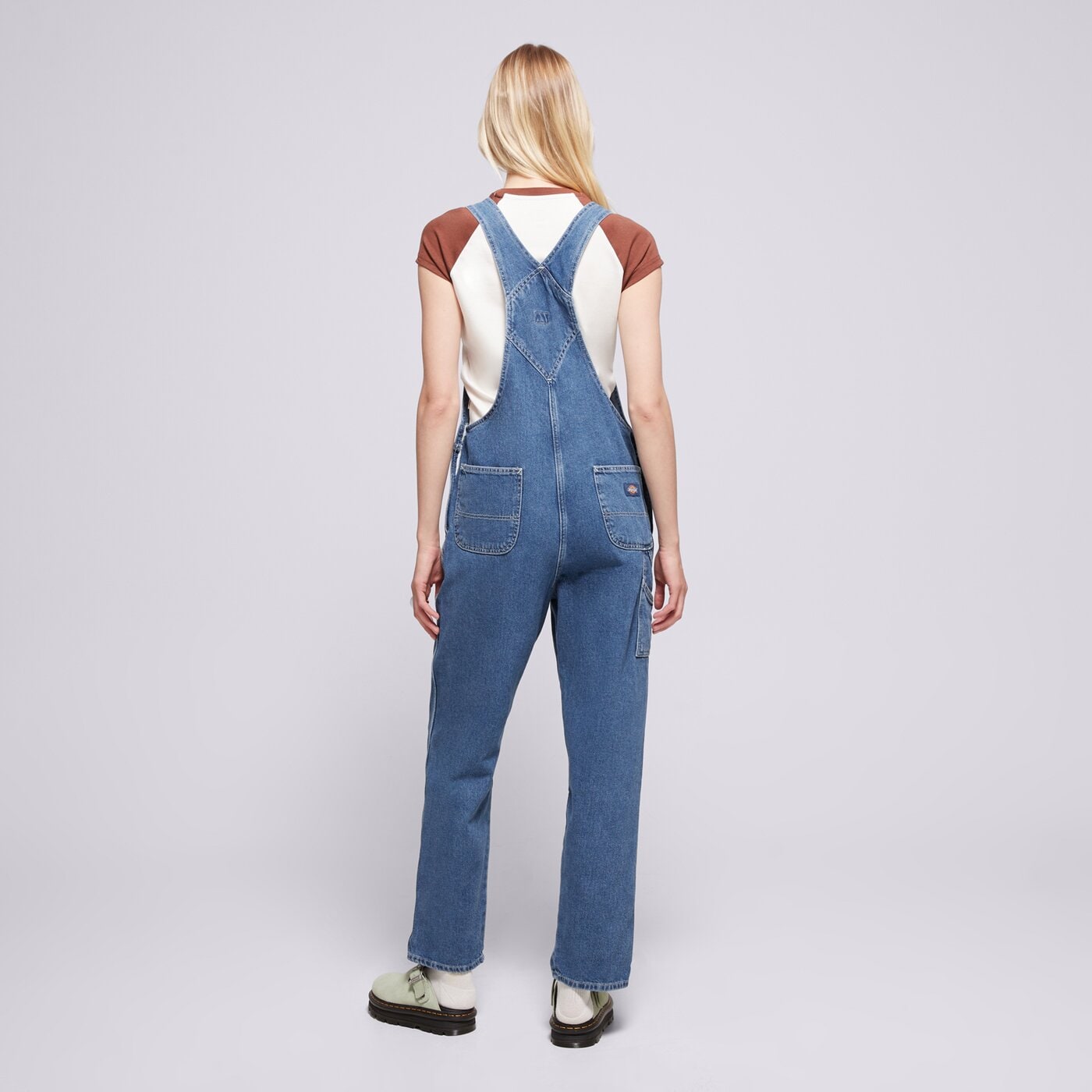 Дамски панталони DICKIES ПАНТАЛОНИ DICKIES CLASSIC DENIM BIB W dk0a4xycclb1 цвят син