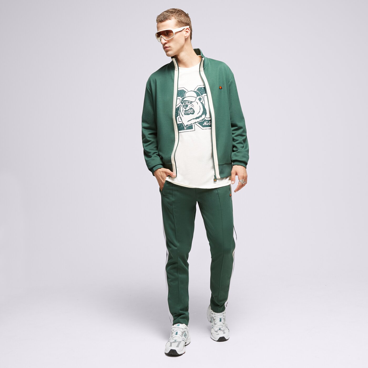 Мъжки панталони ELLESSE ПАНТАЛОНИ LUXOR TRACK PANT DGREEN sht19004502 цвят зелен