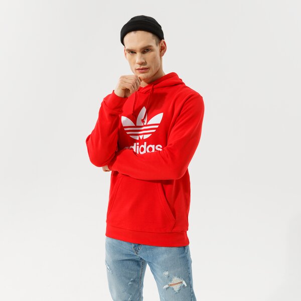 Мъжки суичър ADIDAS СУИТЧЪР С КАЧУЛКА TREFOIL HOODY he9500 цвят червен