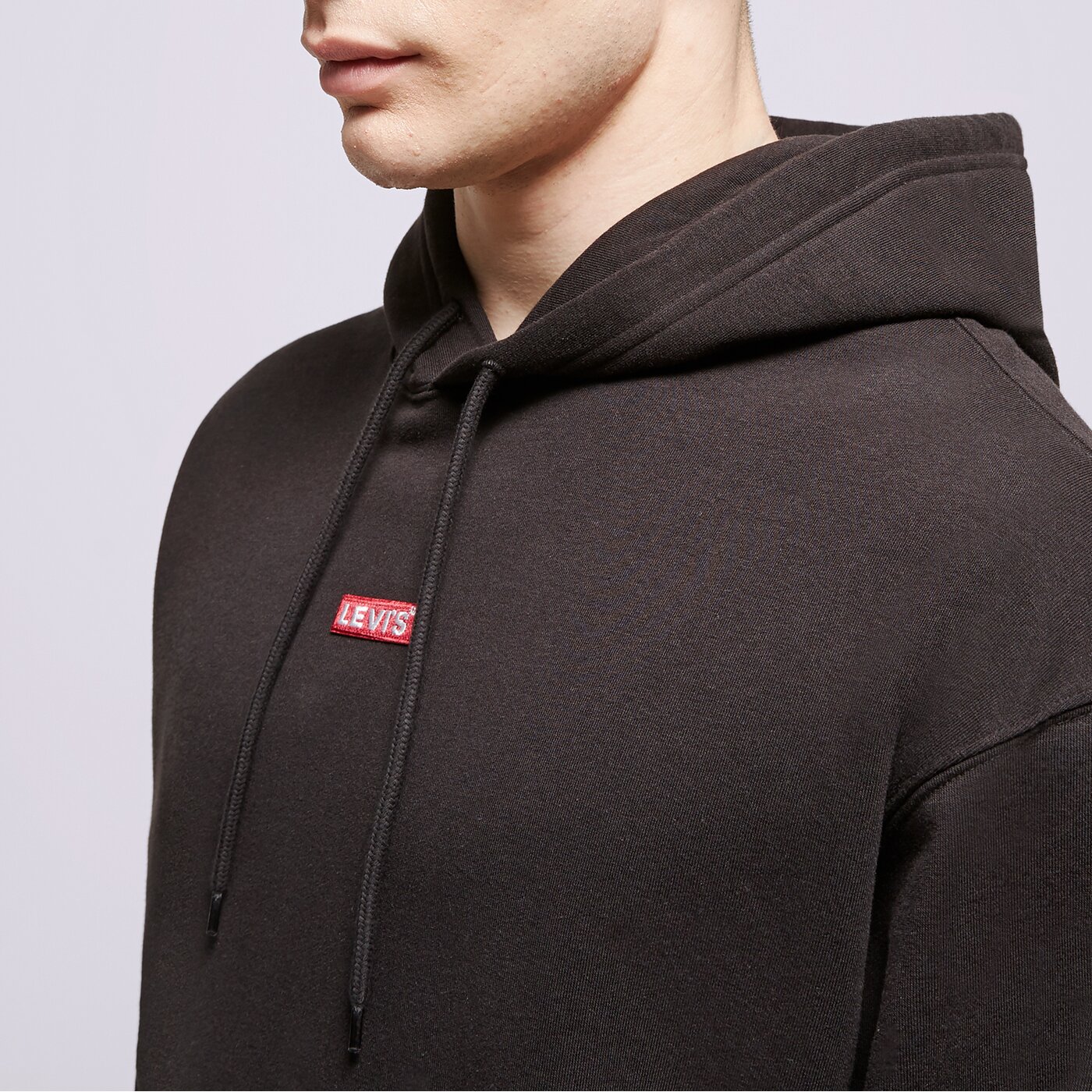 Мъжки суичър LEVI'S СУИТЧЪР С КАЧУЛКА RELAXED BABY TAB HOODIE a42330001 цвят черен