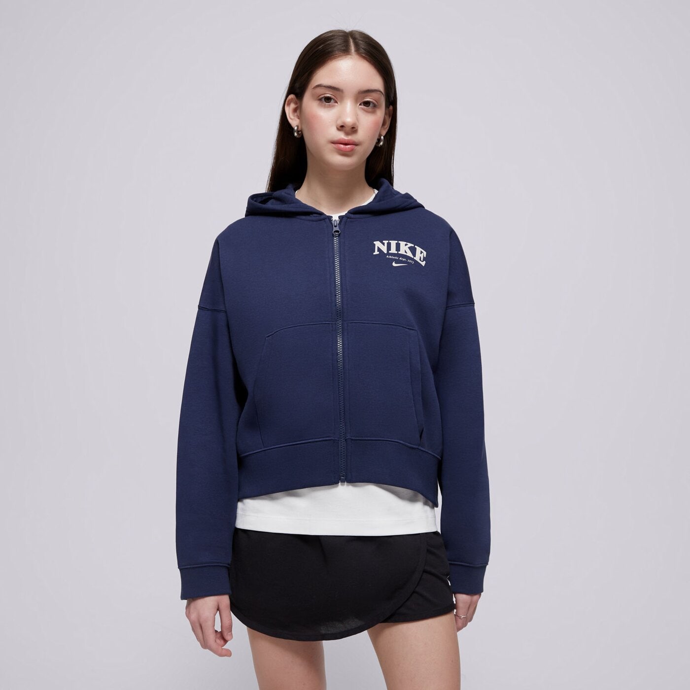 Детски суичър NIKE СУИТЧЪР СЪС ЗАКОПЧАВАНЕ G NSW FLC FZ HOODIE GIRL fd0887-410 цвят тъмносин