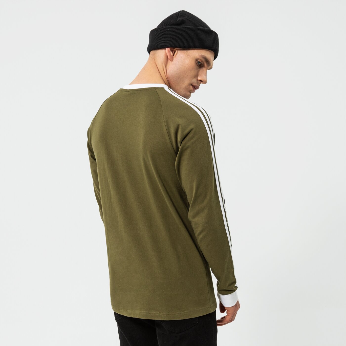 Мъжка тениска ADIDAS ТЕНИСКА 3-STRIPES LS T h37779 цвят каки