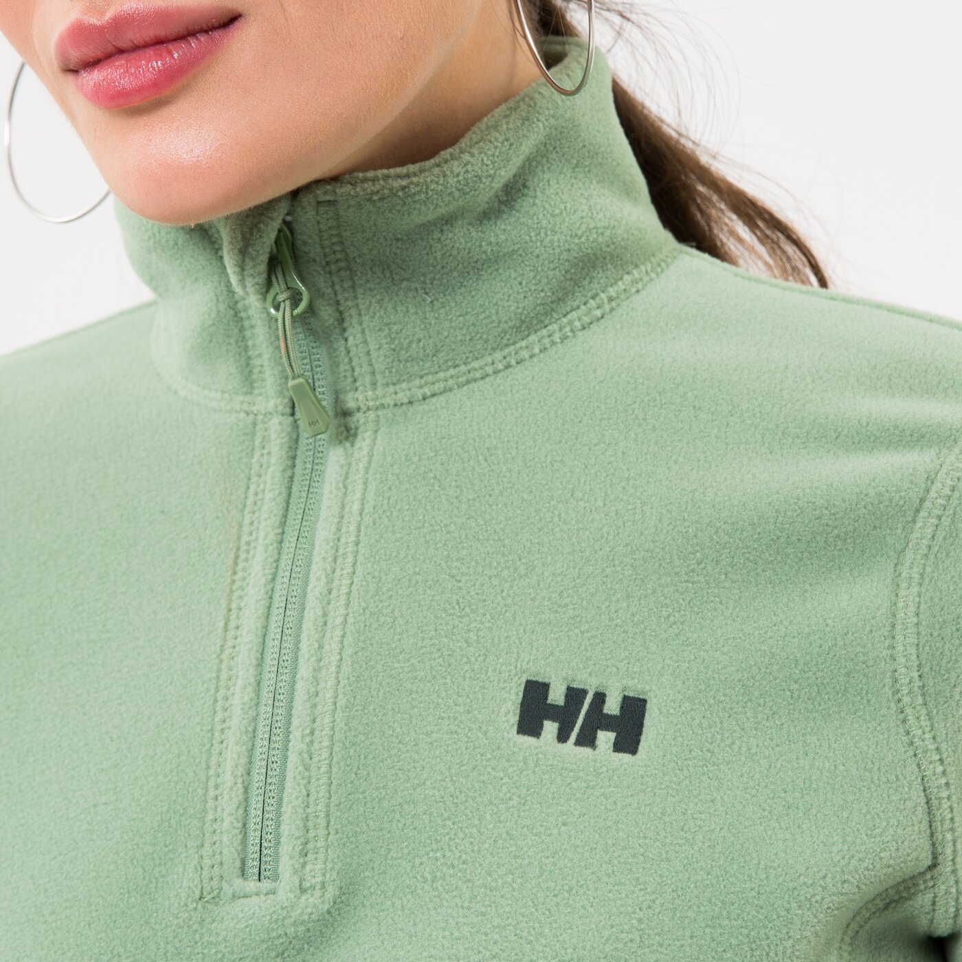 Дамски суичър HELLY HANSEN ПОЛАР W DAYBREAKER 1/2 ZIP FLEECE 50845406 цвят зелен