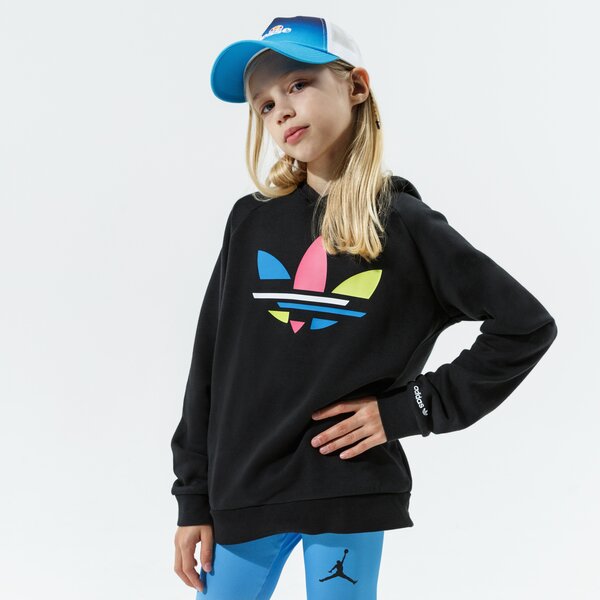 Детски суичър ADIDAS СУИТЧЪР С КАЧУЛКА HOODIE GIRL h32388 цвят черен