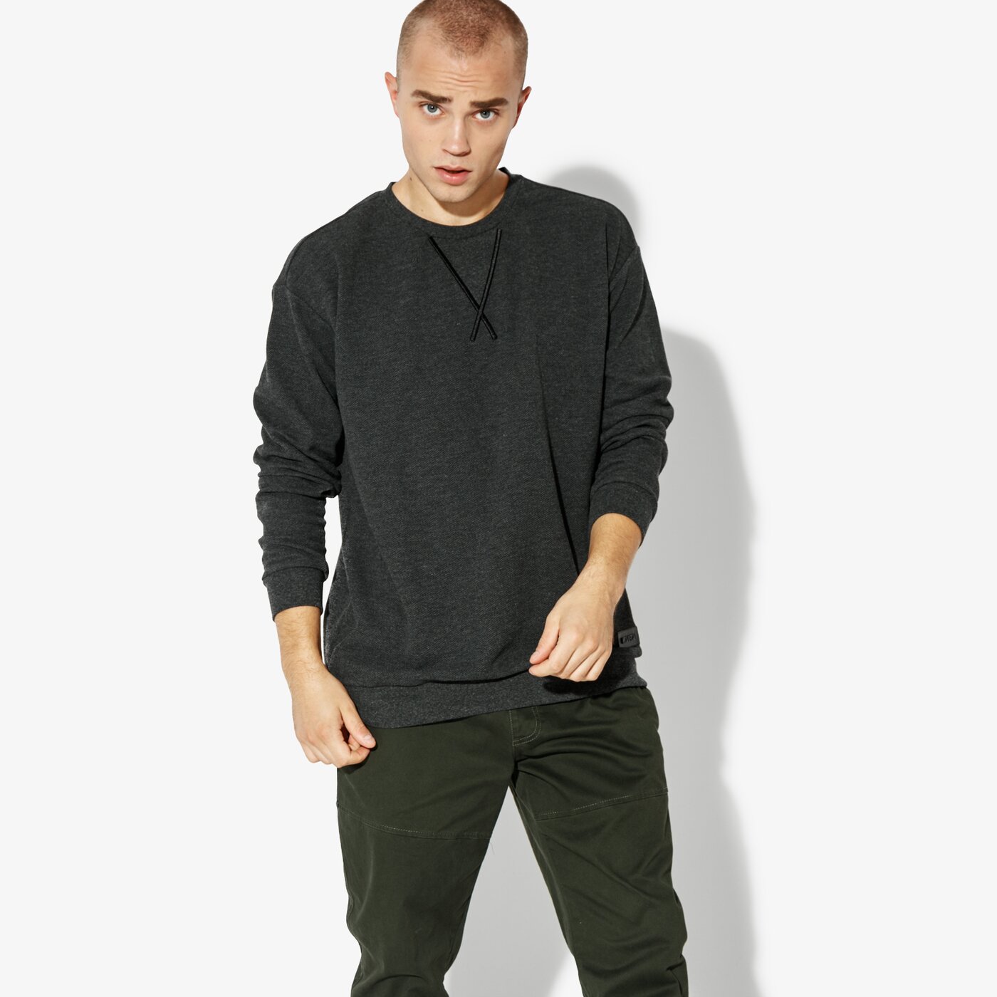 Мъжки суичър CONFRONT СУИТЧЪР ТОПAZ cf38blm15001 цвят сив