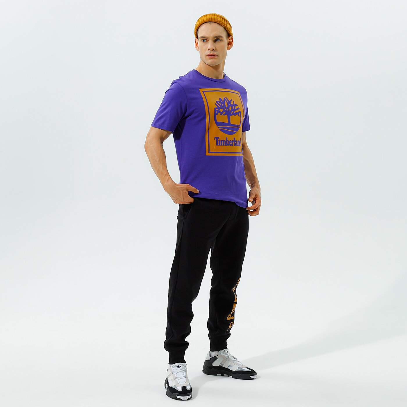 Мъжка тениска TIMBERLAND ТЕНИСКА YC SS STACK LOGO TEE tb0a2aj1cc61 цвят виолетов