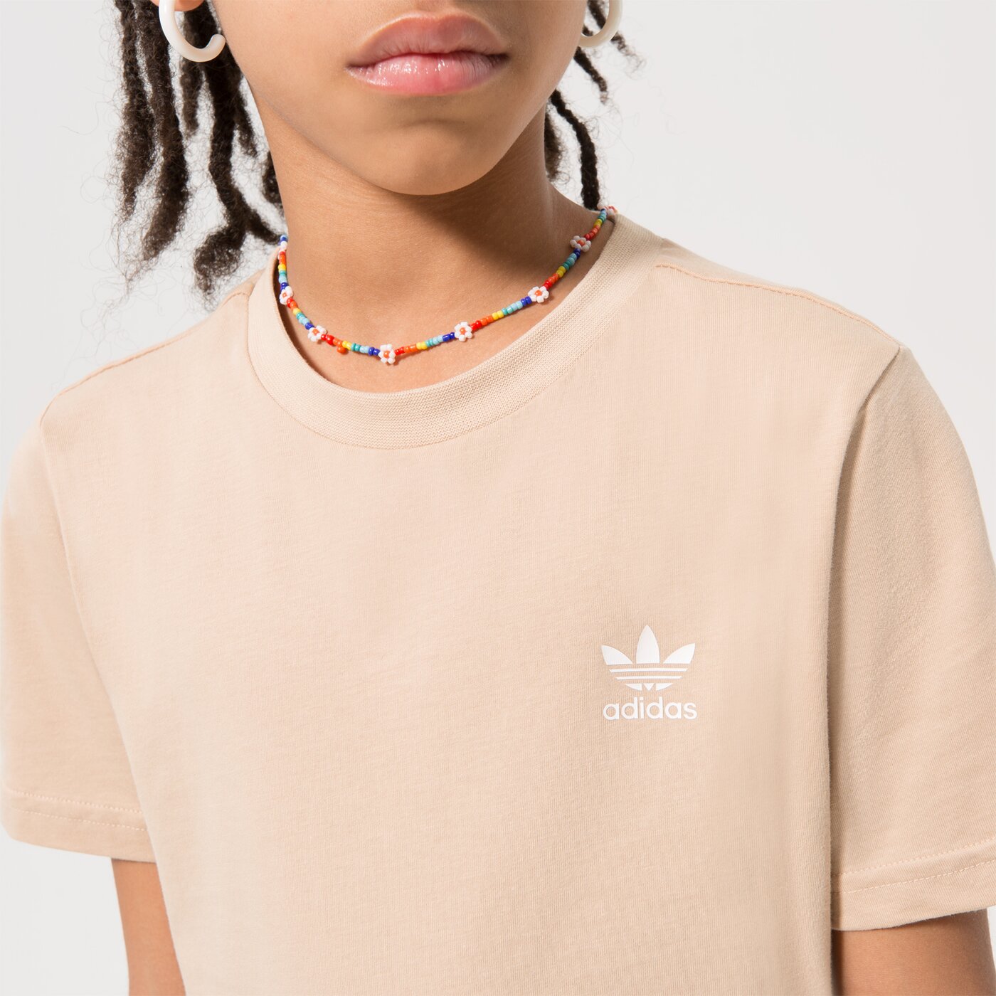 Детска тениска ADIDAS ТЕНИСКА GIRL hk2875 цвят бежов