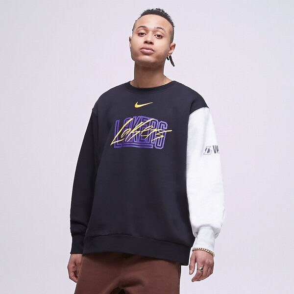 Мъжки суичър NIKE СУИТЧЪР LAL M NK FLC CREW CTS GX NBA dr9333-010 цвят черен