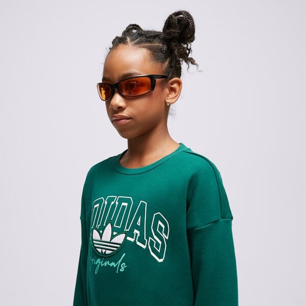 Детски суичър ADIDAS СУИТЧЪР CREW GIRL il5041 цвят зелен