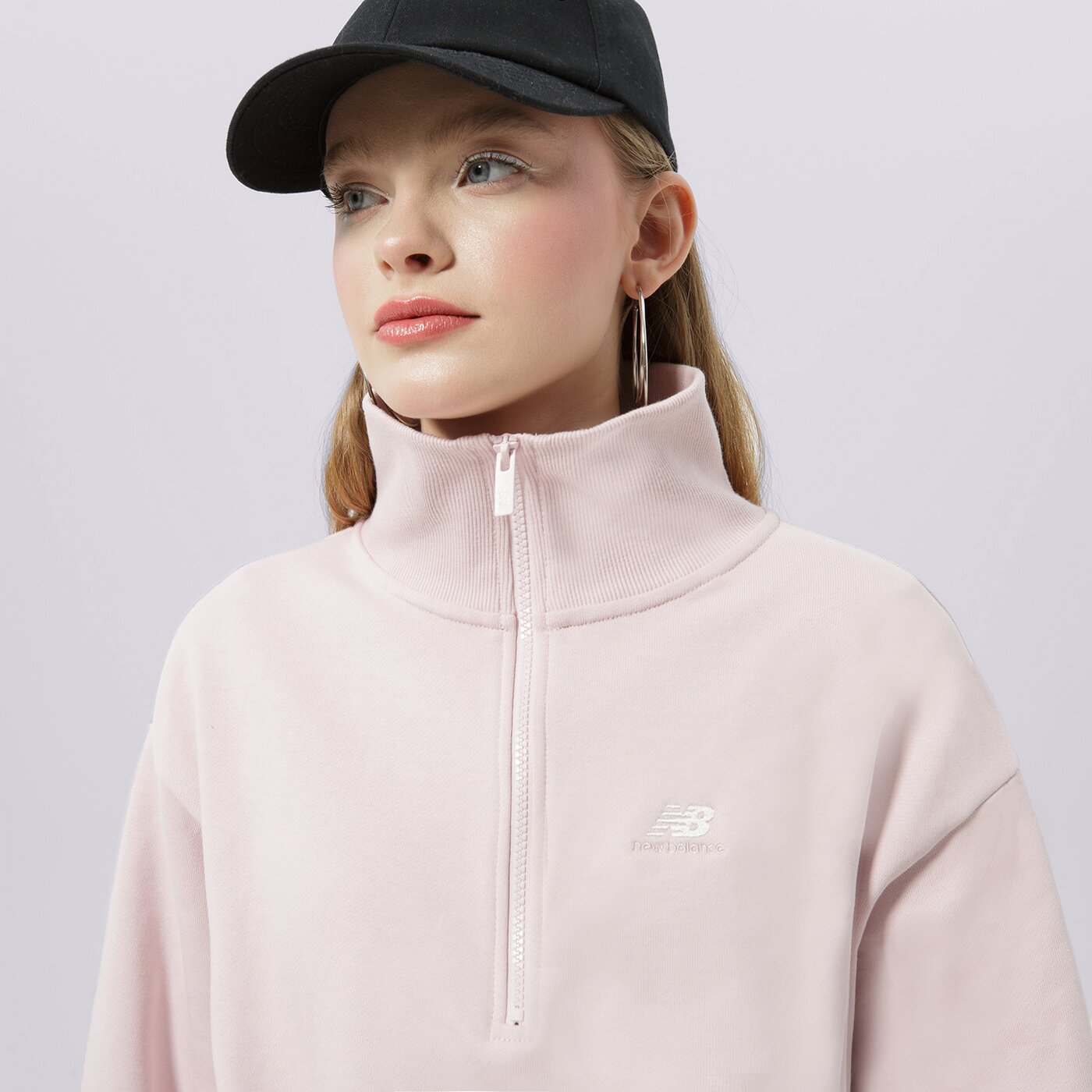 Дамски суичър NEW BALANCE СУИТЧЪР С ЦИП NB ATHLETICS  wt31501soi цвят розов