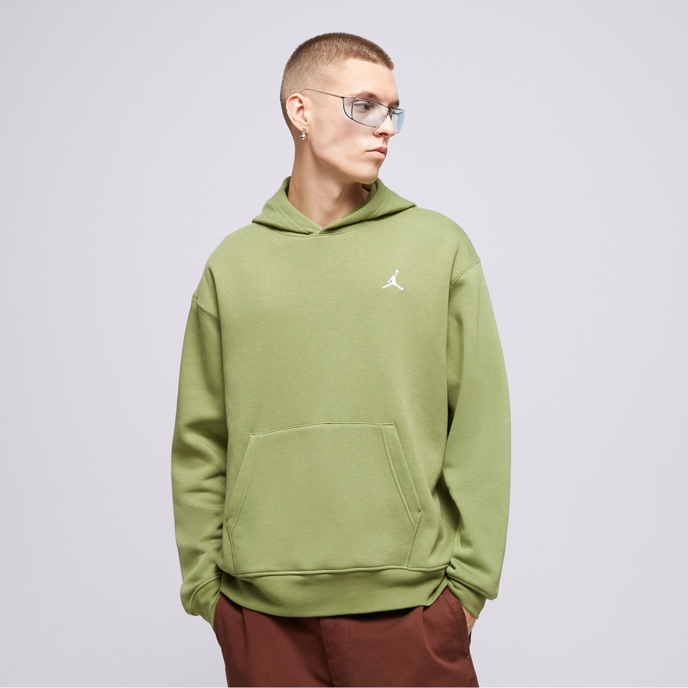 Мъжки суичър JORDAN СУИТЧЪР С КАЧУЛКА M J ESS FLC PO fj7774-340 цвят каки