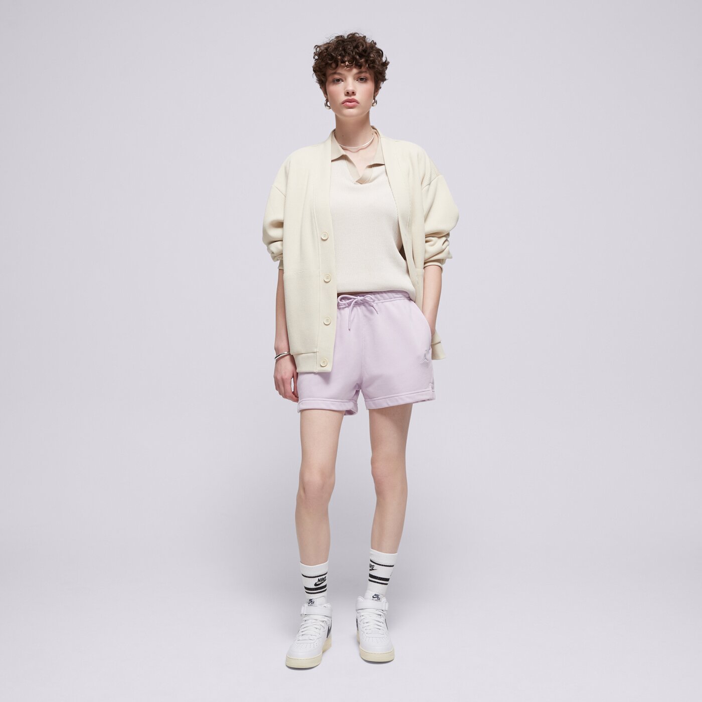 Дамски къси панталони JORDAN ШОРТИ W J BRKLN FLC FT SHORT 24 hj1365-537 цвят виолетов