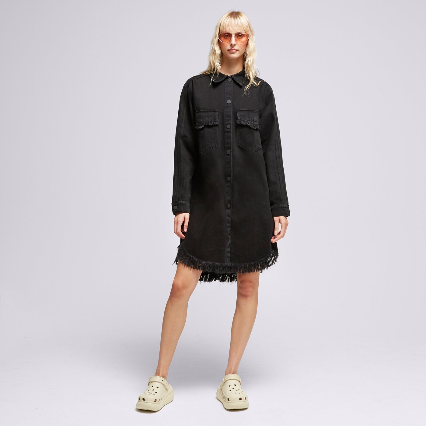 Дамски ADIDAS РОКЛЯ DENIM SHRT АНЦУГ ij8342 цвят черен