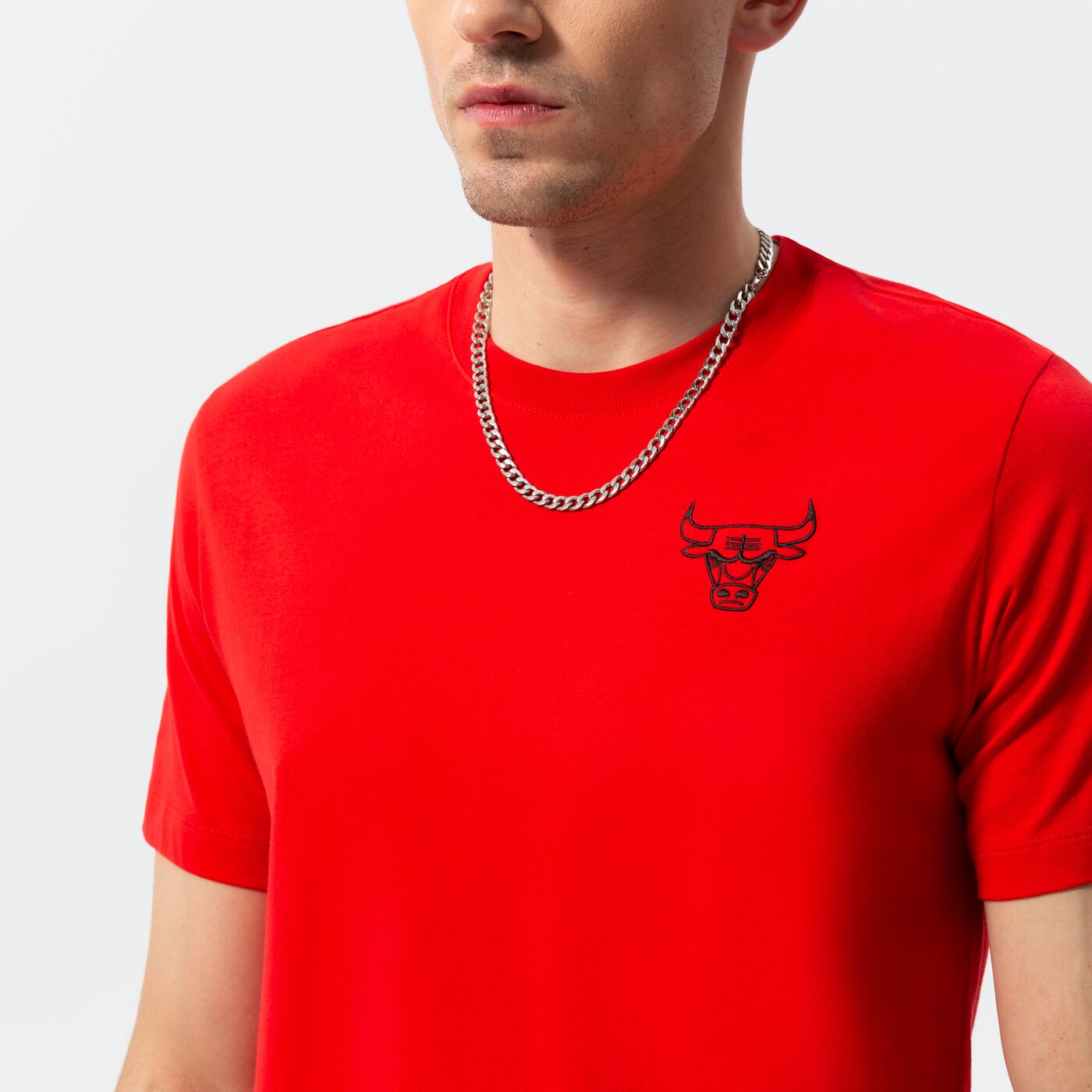 Мъжка тениска NIKE ТЕНИСКА CHI M NK ES CORE LGO SS TEE NBA dd6710-657 цвят червен