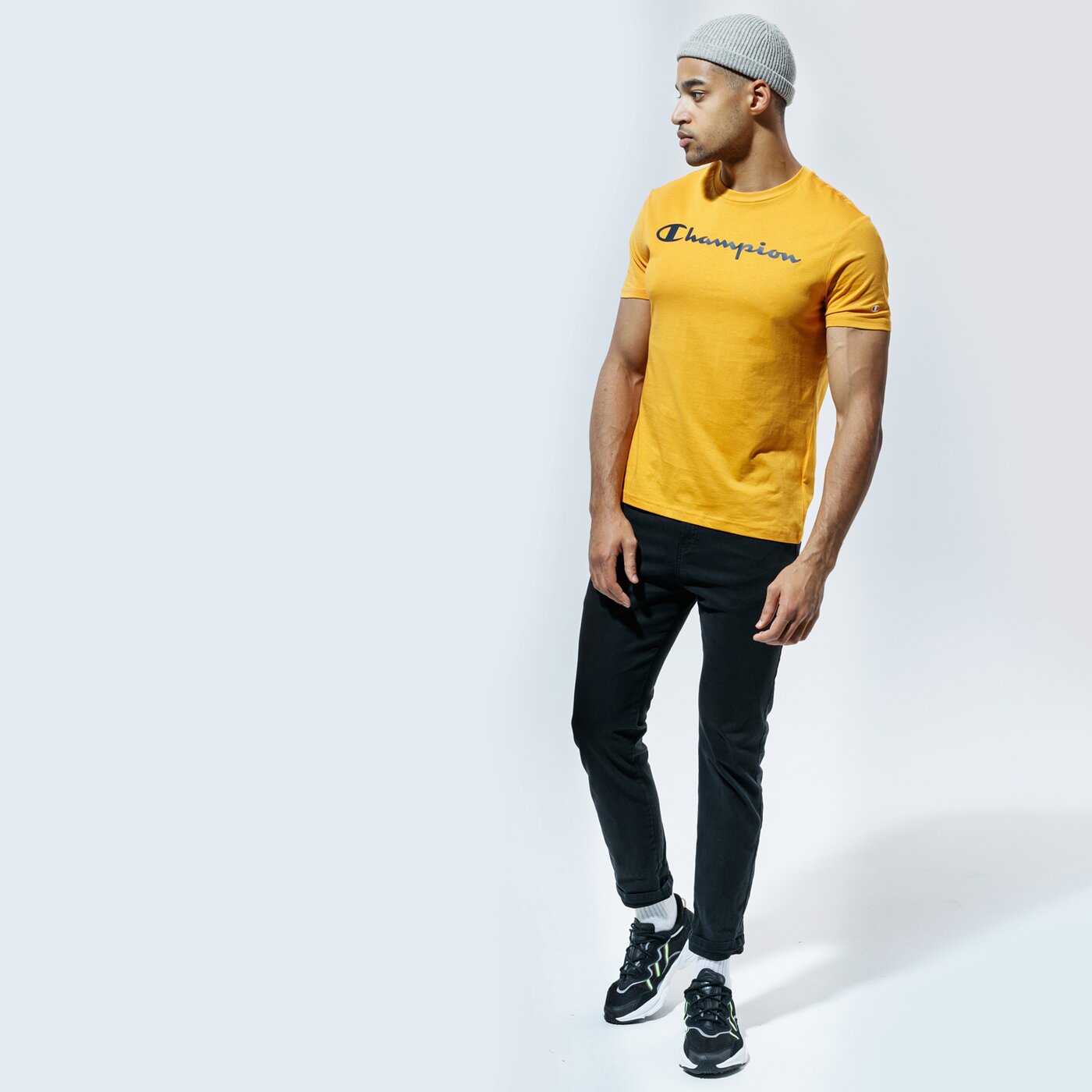 Мъжка тениска CHAMPION ТЕНИСКА CREWNECK ТЕНИСКА 214747os033 цвят горчица