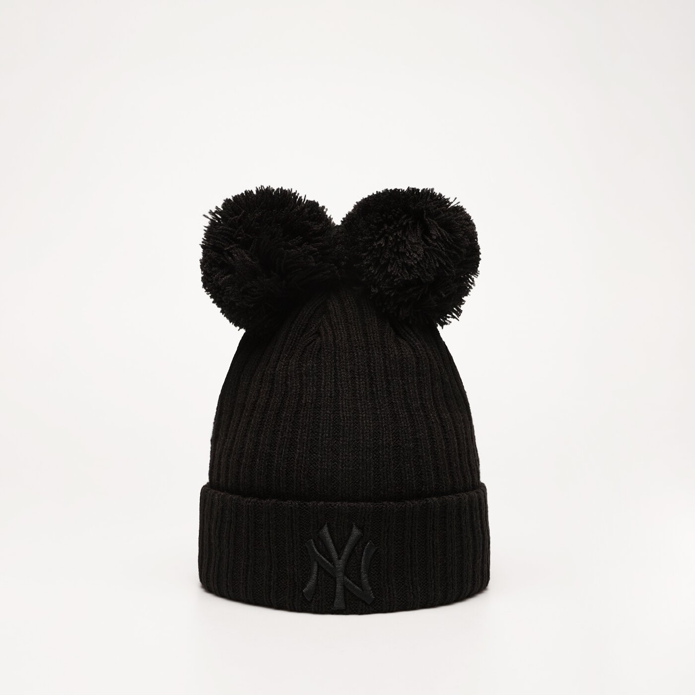 Дамска зимна шапка NEW ERA ШАПКА WMNS DOUBLE POM BEANIE NYY NEW YORK YANKEES 60364290 цвят черен