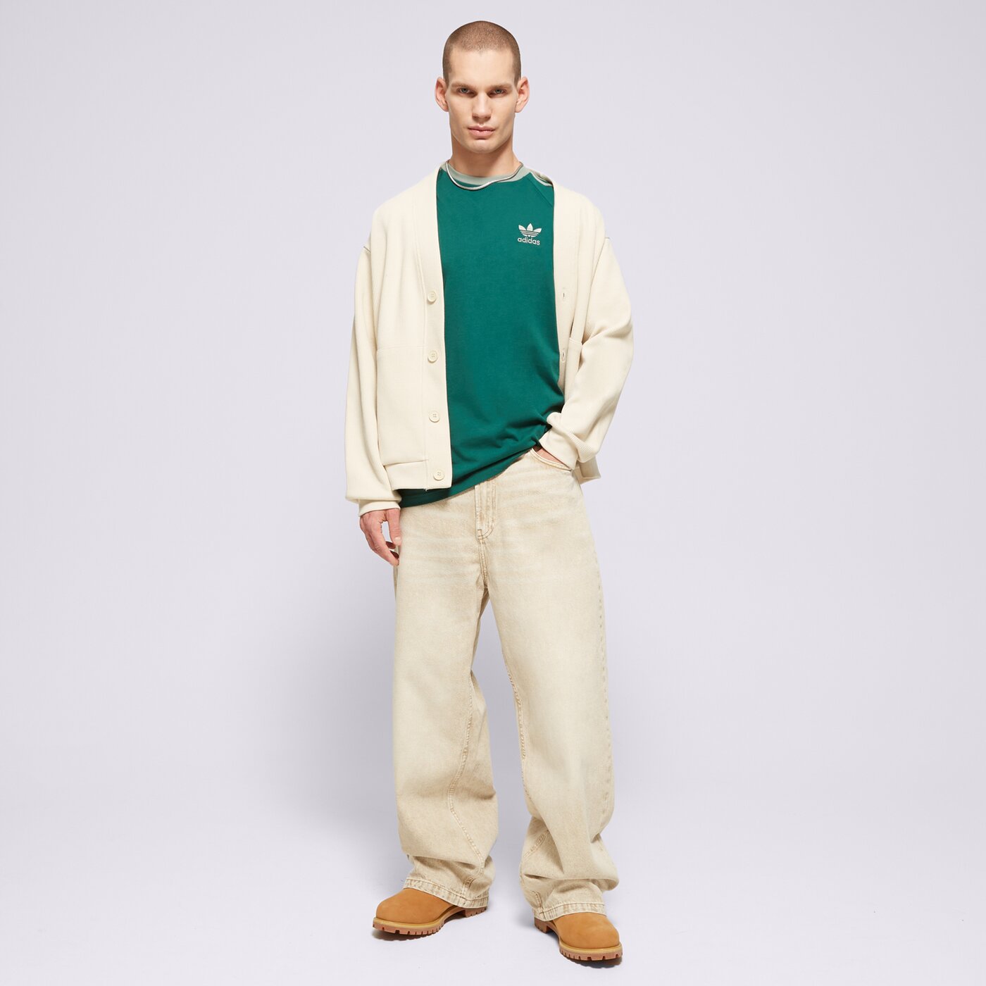 Мъжка тениска ADIDAS ТЕНИСКА 3-STRIPES TEE jn7017 цвят зелен