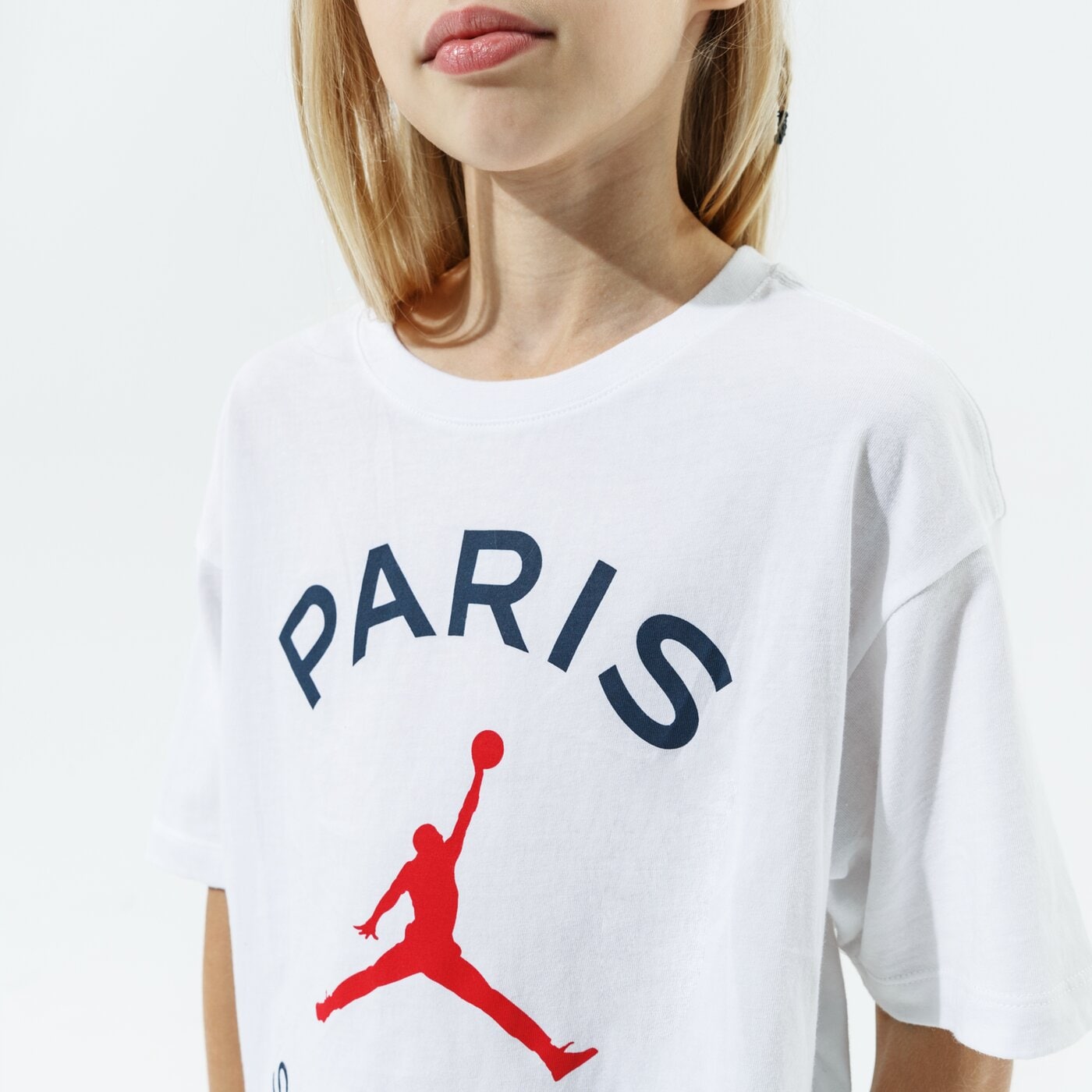 Детска тениска JORDAN ТЕНИСКА PSG BOXY TEE GIRL 4ja590-001 цвят бял