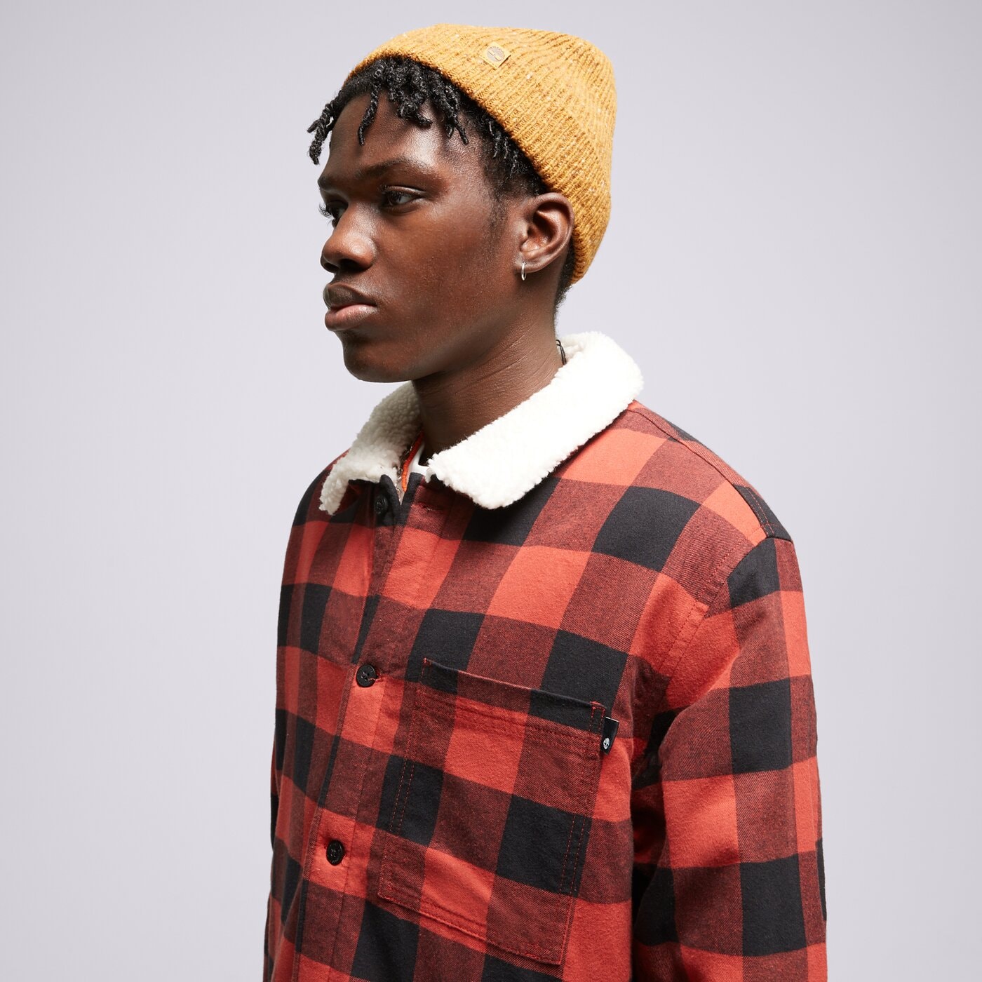 Мъжко зимно яке TIMBERLAND ЯКЕ BUFFALO PLAID SHERPA LINED tb0a6fwndw81 цвят червен