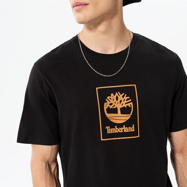 Мъжка тениска TIMBERLAND ТЕНИСКА EPP - SS STACK LOGO PRINT TEE tb0a5zh1p561 цвят черен