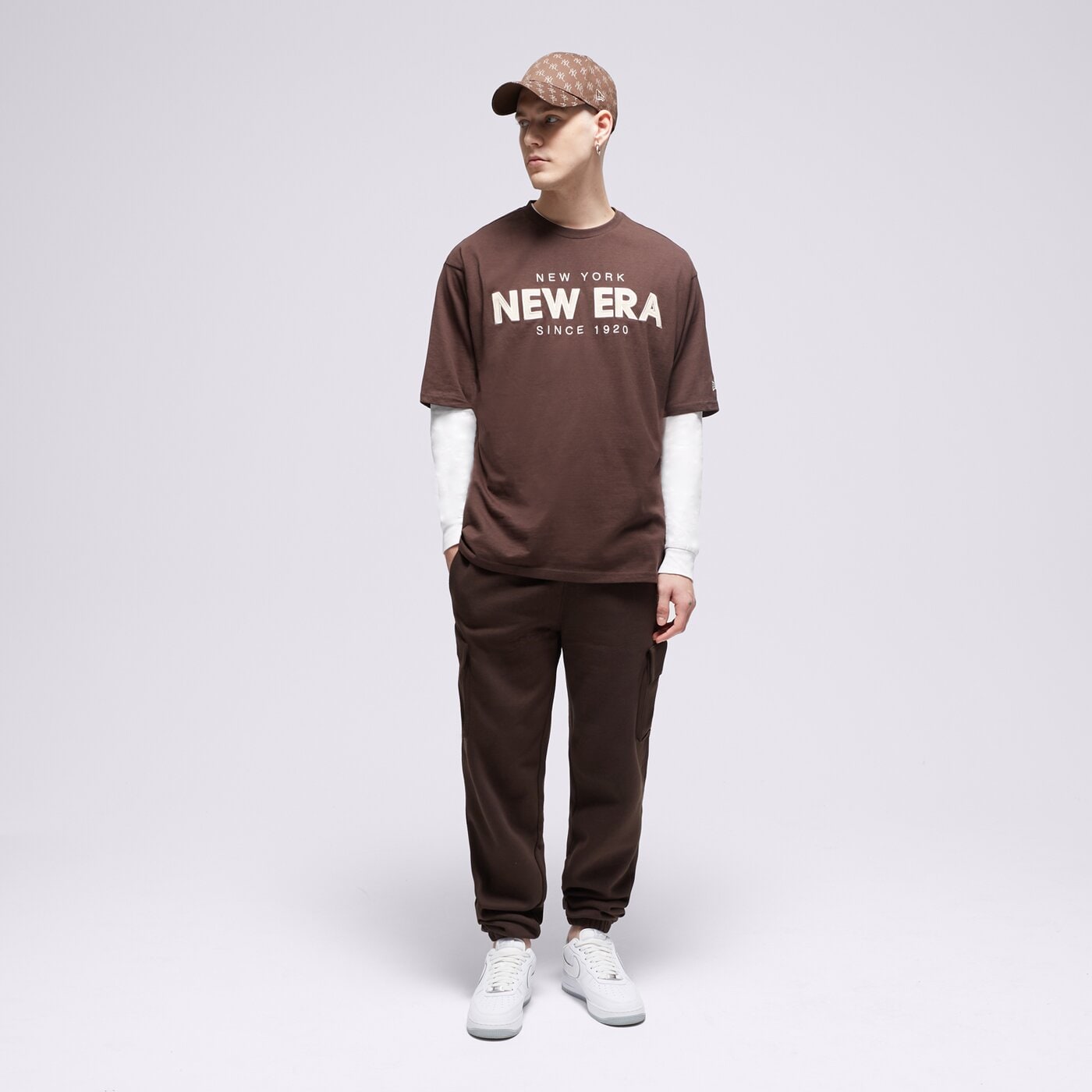 Мъжки панталони NEW ERA ПАНТАЛОНИ NE CARGO 60424480 цвят кафяв