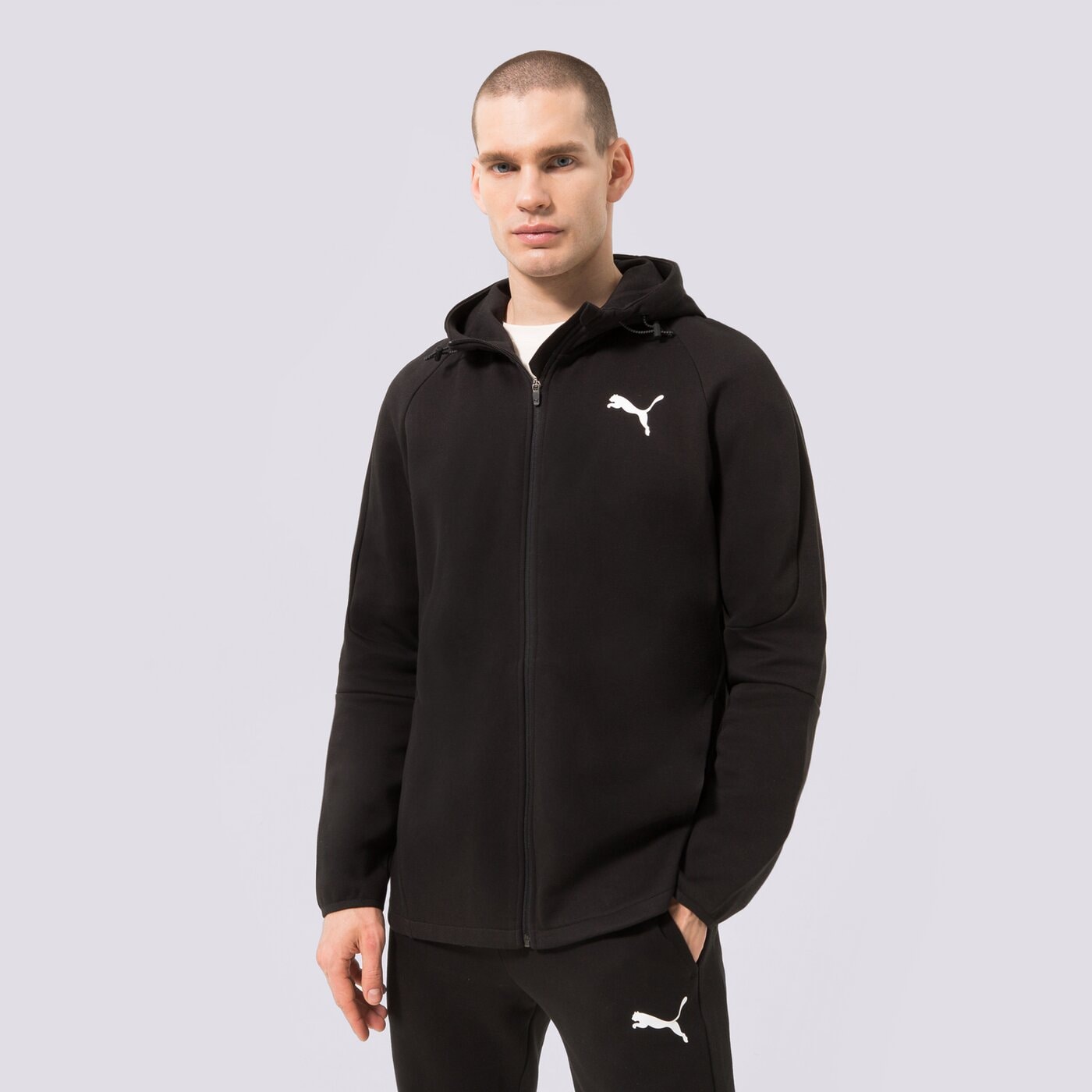 Мъжки суичър PUMA СУИТЧЪР С ЦИП 585812  585812 01 цвят черен