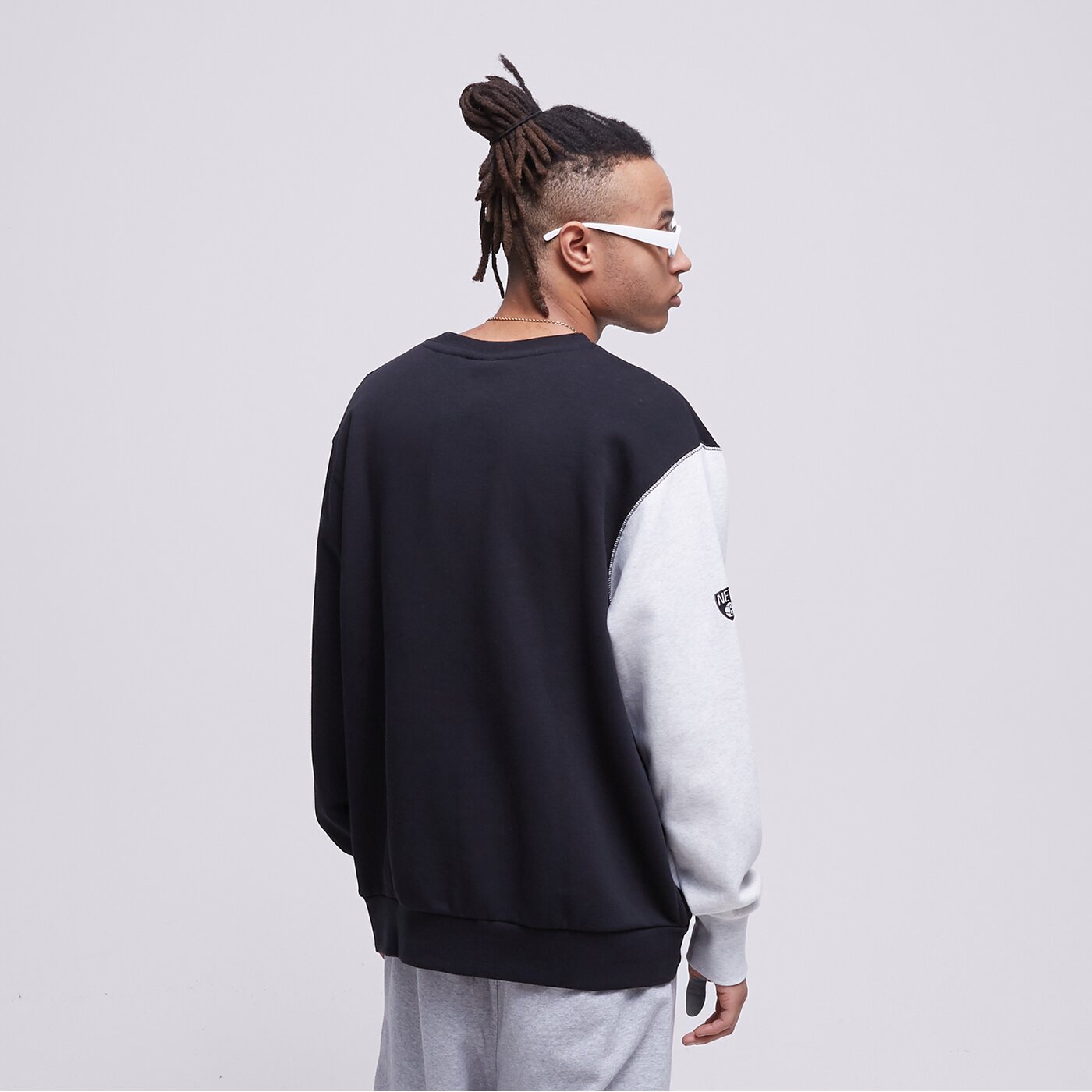 Мъжки суичър NIKE СУИТЧЪР BKN M NK FLC CREW CTS GX NBA dr9335-010 цвят черен