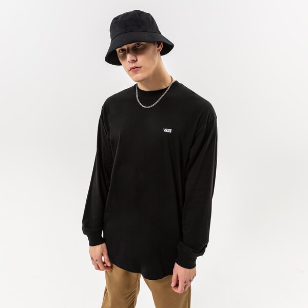 Мъжка тениска VANS ТЕНИСКА LEFT CHEST HIT LS BLACK-WHITE vn0a49lcy281 цвят черен