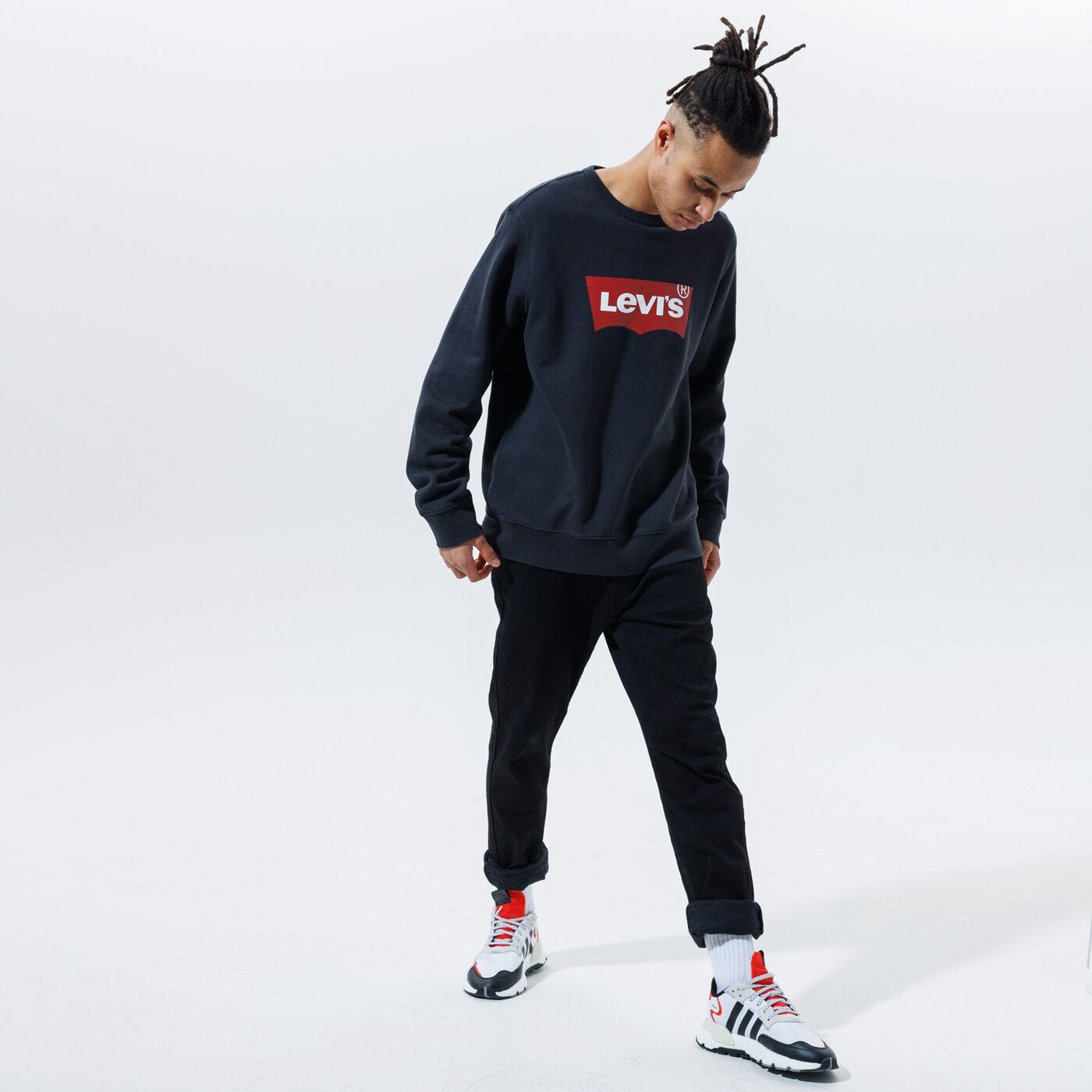 Мъжки суичър LEVI'S СУИТЧЪР GRAPHIC CREW B 17895-0111 цвят черен