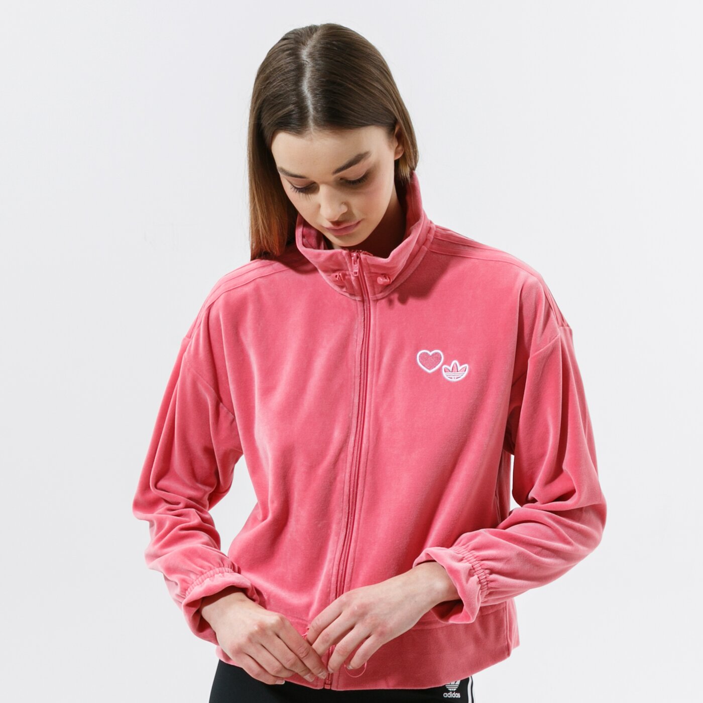 Дамски суичър ADIDAS СУИТЧЪР TRACK ТОП gn3061 цвят розов