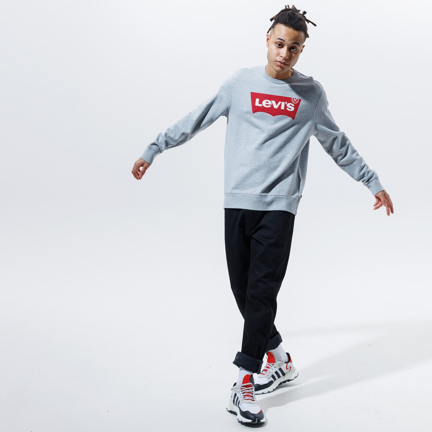 Мъжки суичър LEVI'S СУИТЧЪР GRAPHIC CREW B 17895-0079 цвят сив