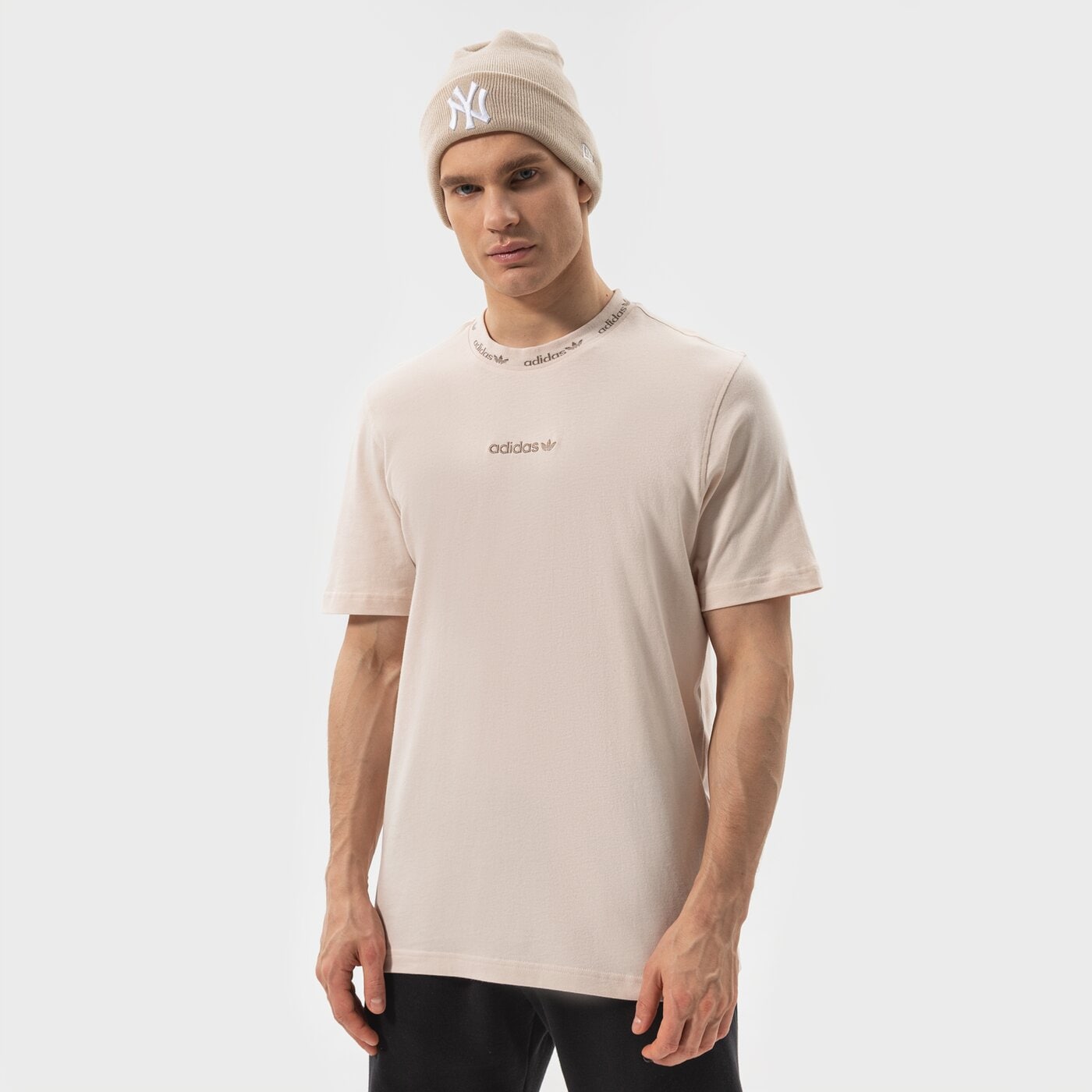 Мъжка тениска ADIDAS ТЕНИСКА TREFOIL LINEAR RIB TEE hm2658 цвят бежов