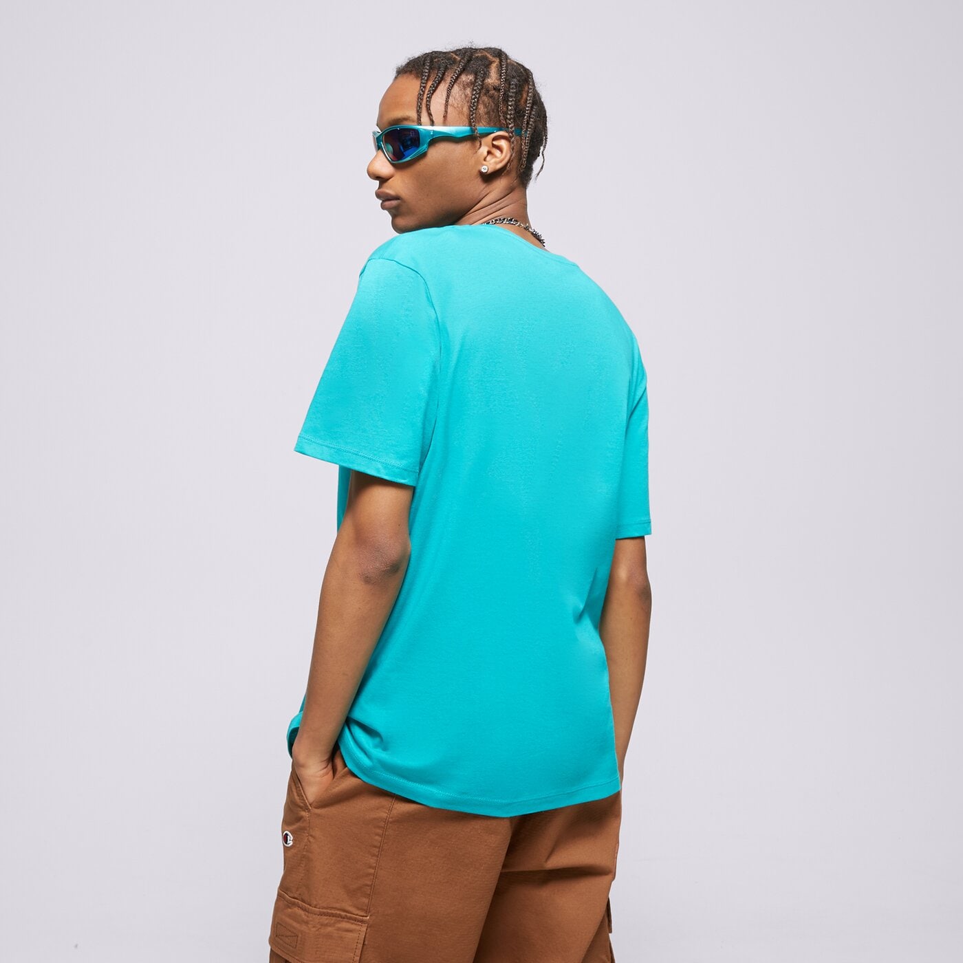 Мъжка тениска TIMBERLAND ТЕНИСКА SMALL LOGO PRINT tb0a5pgze341 цвят тюркоазен