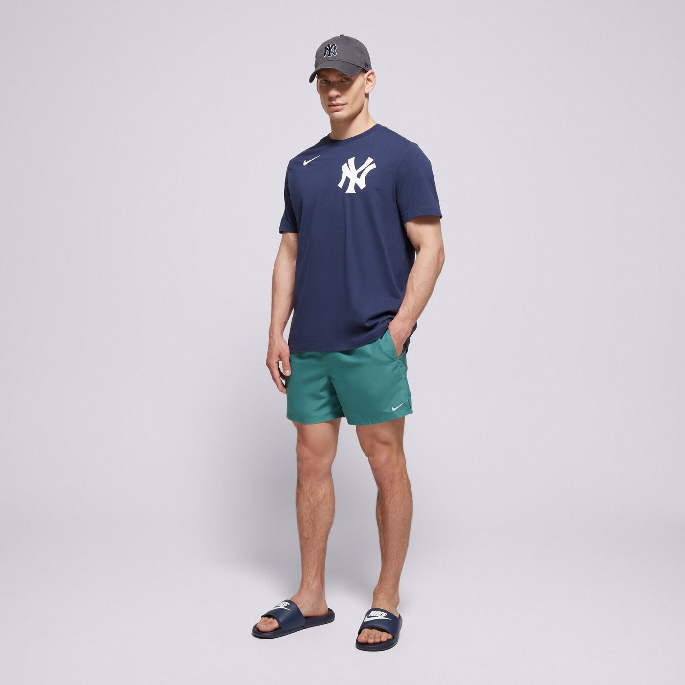 Мъжка тениска NIKE ТЕНИСКА FUSE WORDMARK COTTON TEE NEW YORK YANKEES n199-44b-nk-0u5 цвят тъмносин