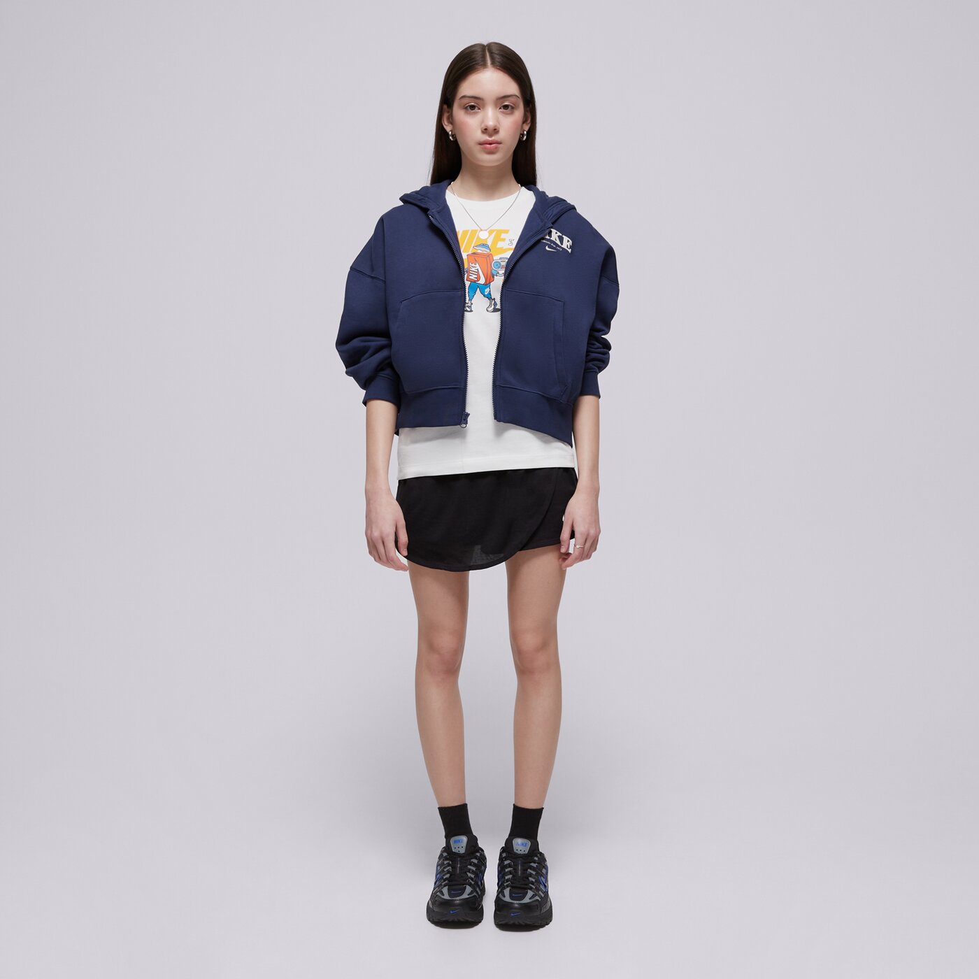 Детски суичър NIKE СУИТЧЪР СЪС ЗАКОПЧАВАНЕ G NSW FLC FZ HOODIE GIRL fd0887-410 цвят тъмносин