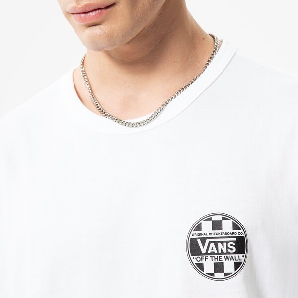 Мъжка тениска VANS ТЕНИСКА OFF THE WALL CHECK GRAPHIC LS TEE vn0a7s6zwht1 цвят бял