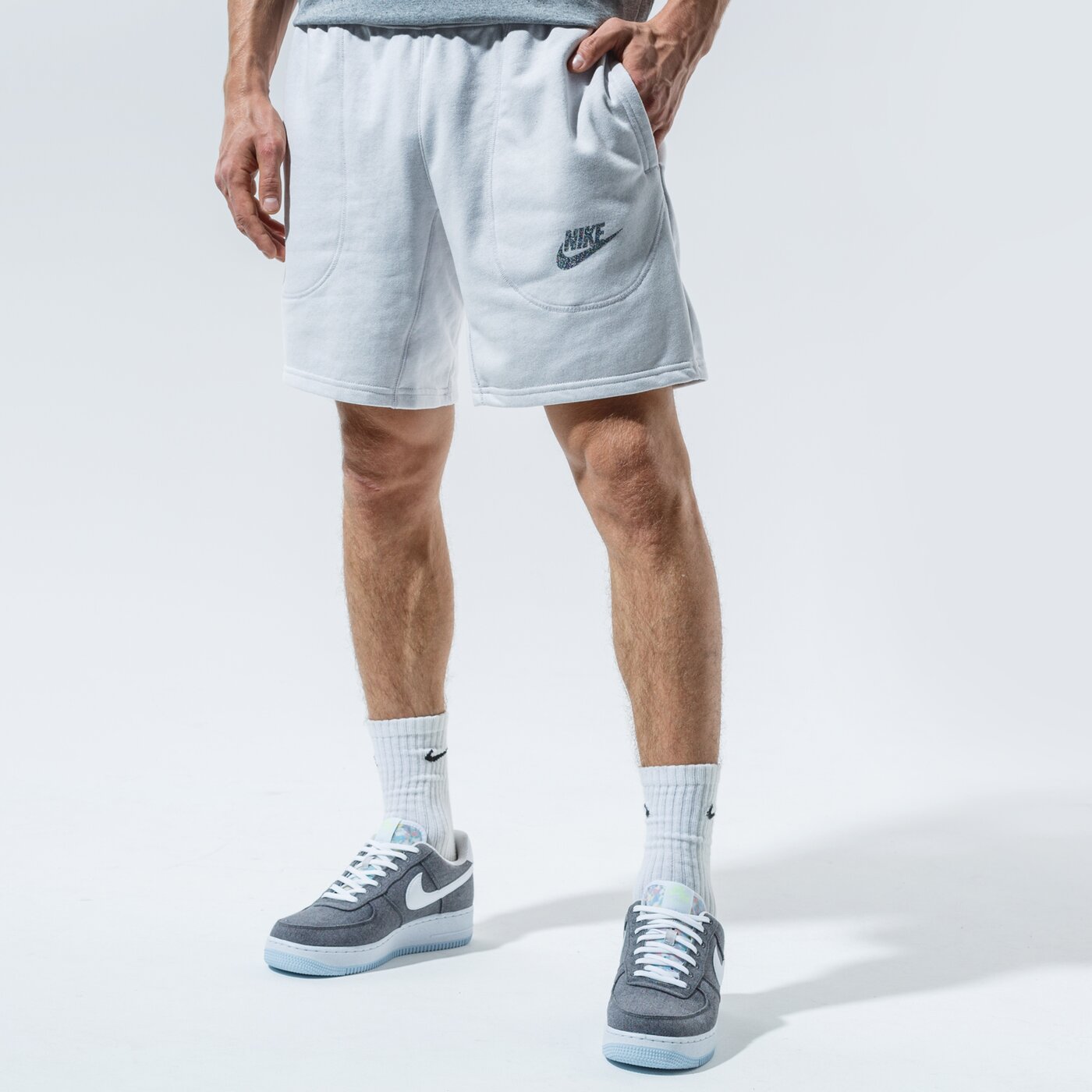 Мъжки къси панталони NIKE ШОРТИ M NSW SHORT FT cu4511-910 цвят сив