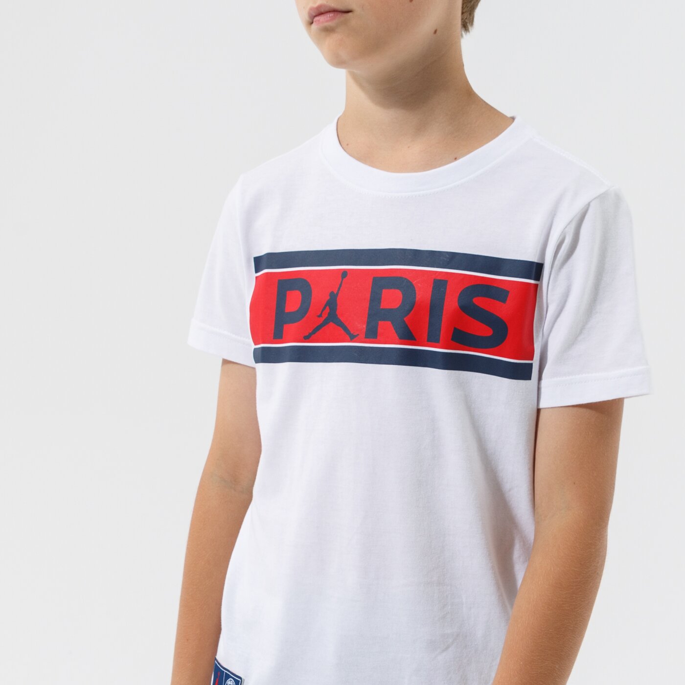 Детска тениска JORDAN ТЕНИСКА PSG BARS TEE GIRL 95a567-001 цвят бял