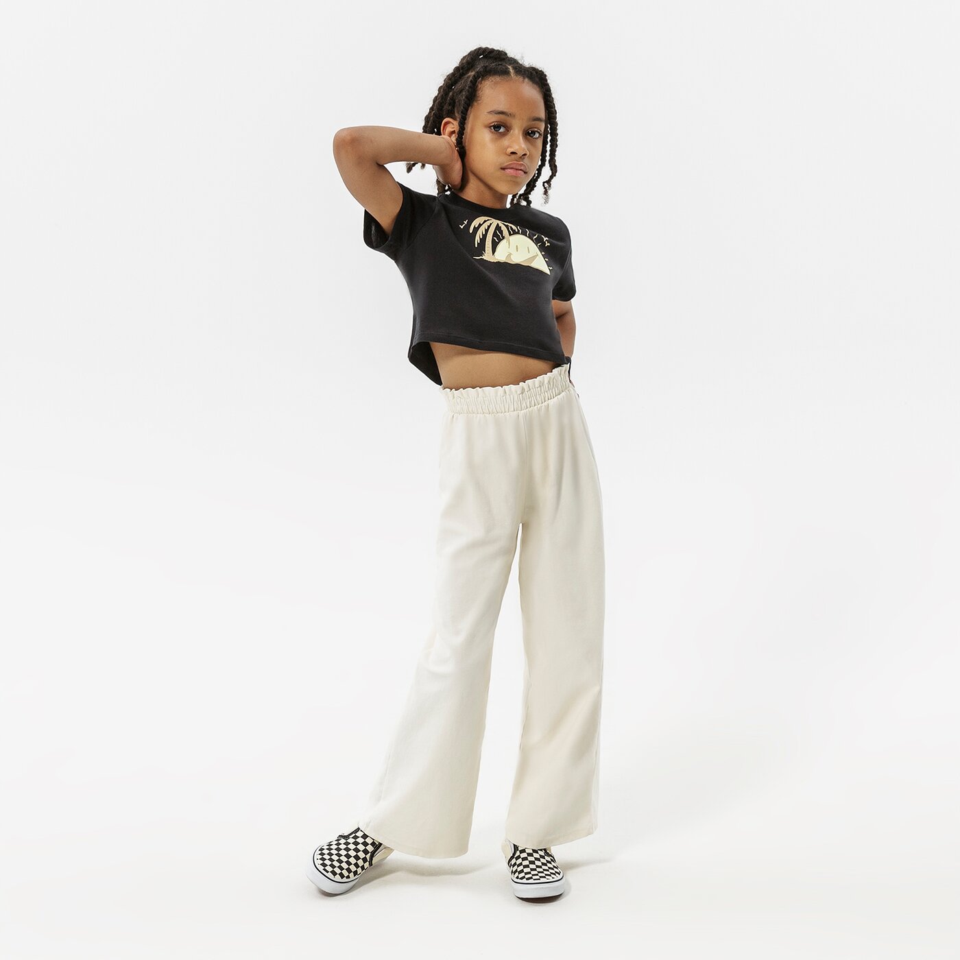 Детска тениска NIKE ТЕНИСКА G NSW TEE SUN SWOOSH CROP GIRL dq4376-010 цвят черен