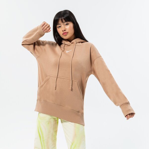 Дамски суичър NIKE СУИТЧЪР С КАЧУЛКА W   NSW STYLE FLC PO HOODIE OS dq5860-200 цвят бежов