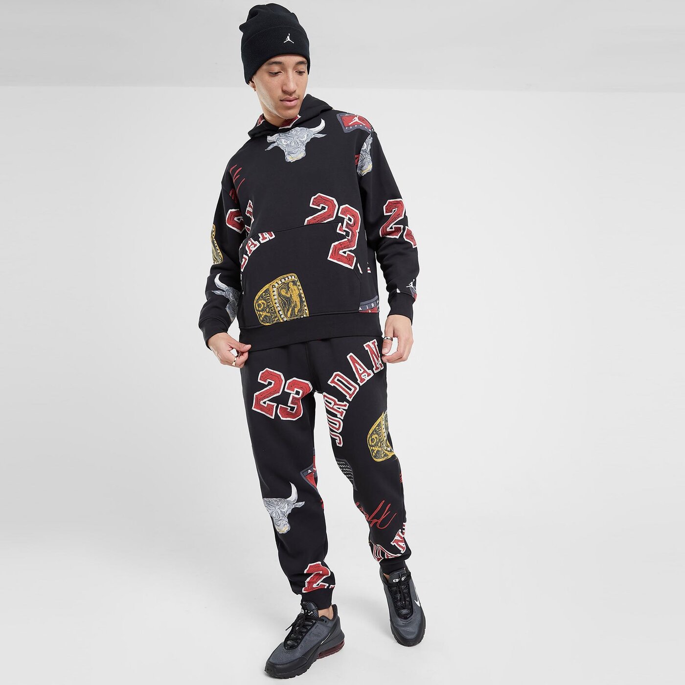 Мъжки суичър JORDAN СУИТЧЪР С КАЧУЛКА M J ESS AOP FLC PO fn4545-010 цвят многоцветен