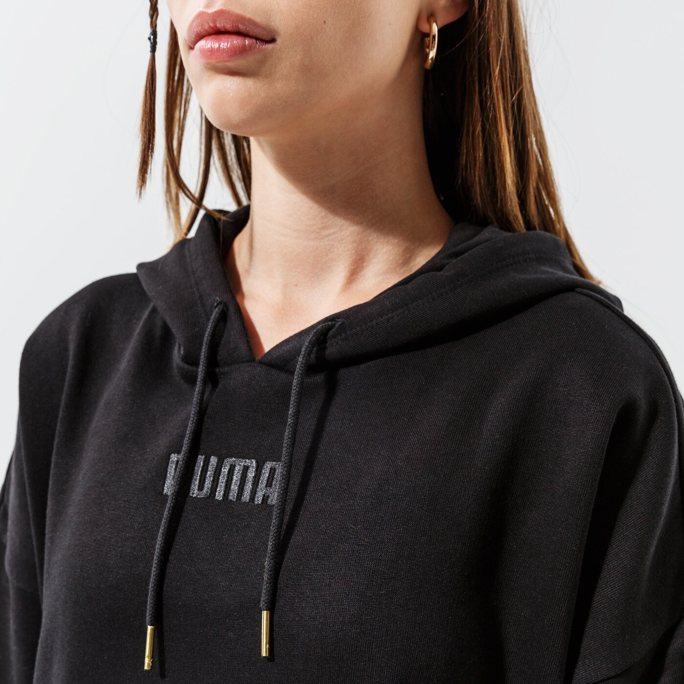 Дамски суичър PUMA СУИТЧЪР С КАЧУЛКА HER HOODIE TR - PUMA BLACK 58951901 цвят черен