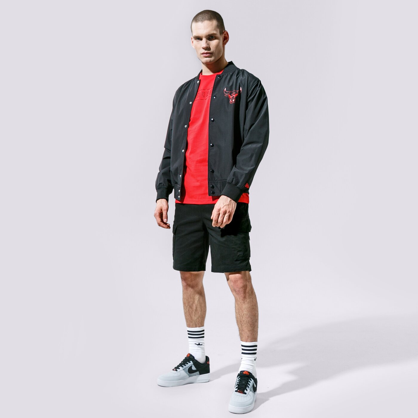 Мъжки къси панталони CONFRONT ШОРТИ CARGO cf121szm12002 цвят черен