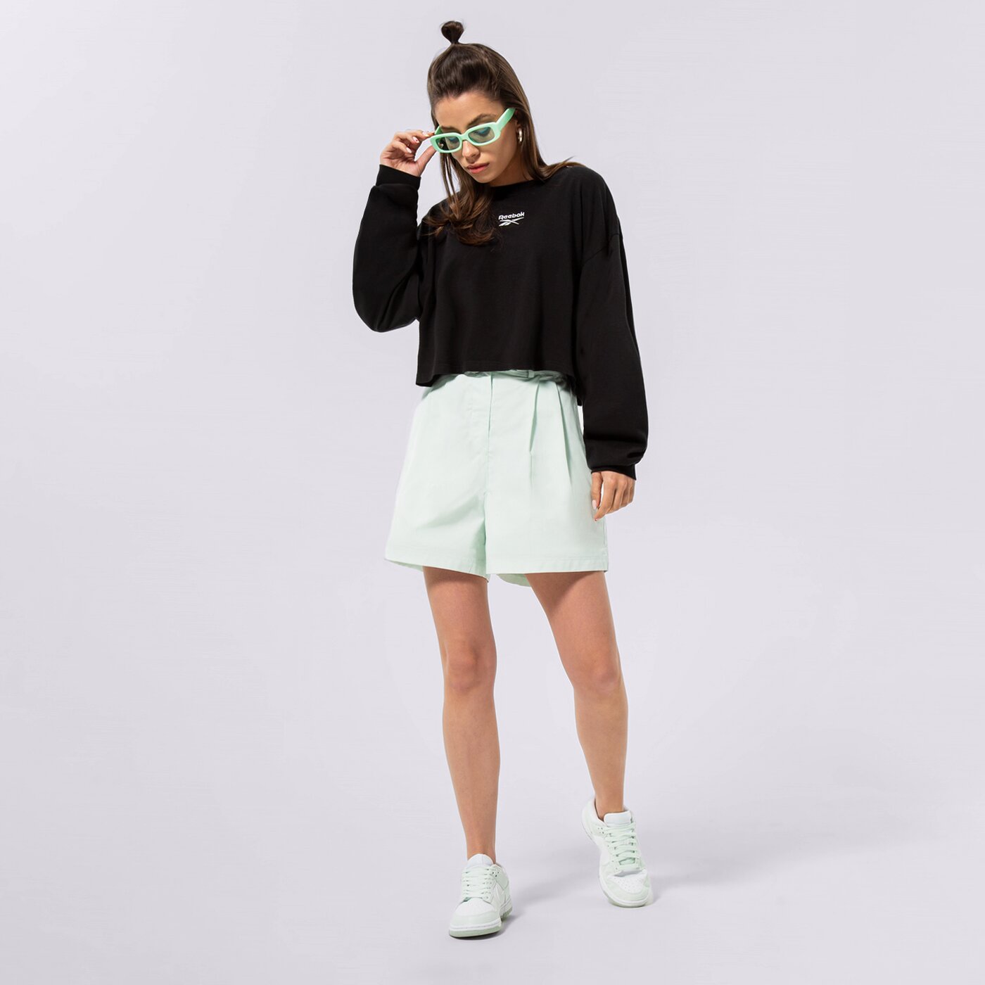 Дамски къси панталони REEBOK ШОРТИ CL WOMENS TREND SHORT hb8649 цвят мента