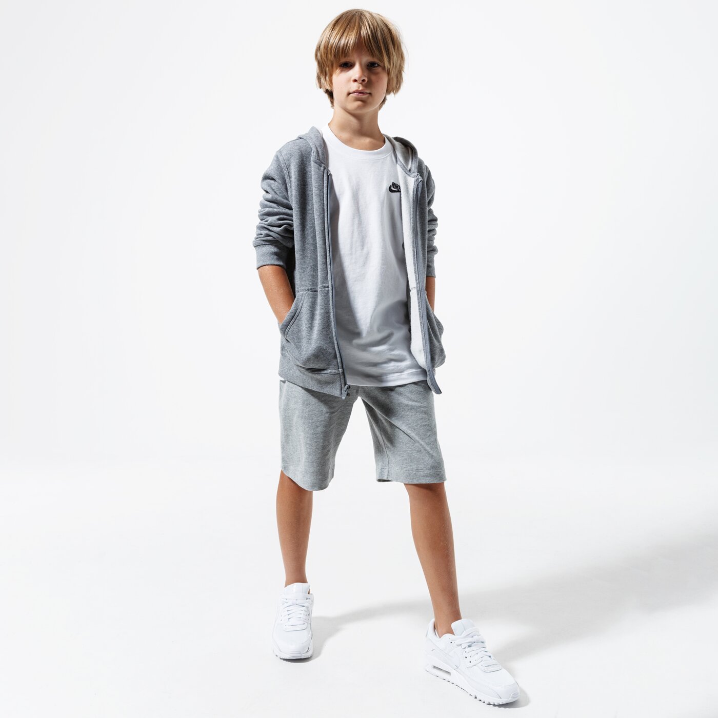  NIKE ШОРТИ BOYS' SPORTSWEAR SHORT 805450-063 цвят сив