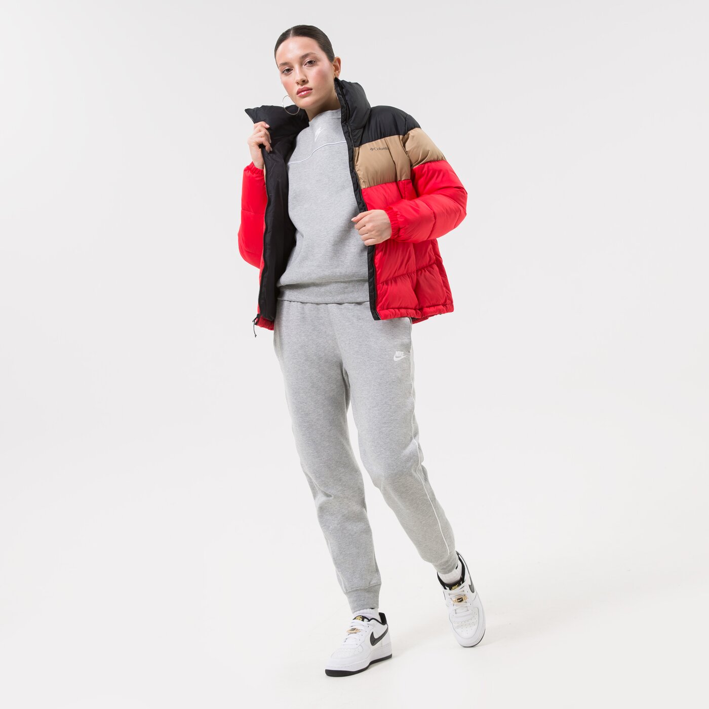 Дамски панталони NIKE ПАНТАЛОНИ W NSW MLNM ESSNTL FLC MR cz8340-063 цвят сив