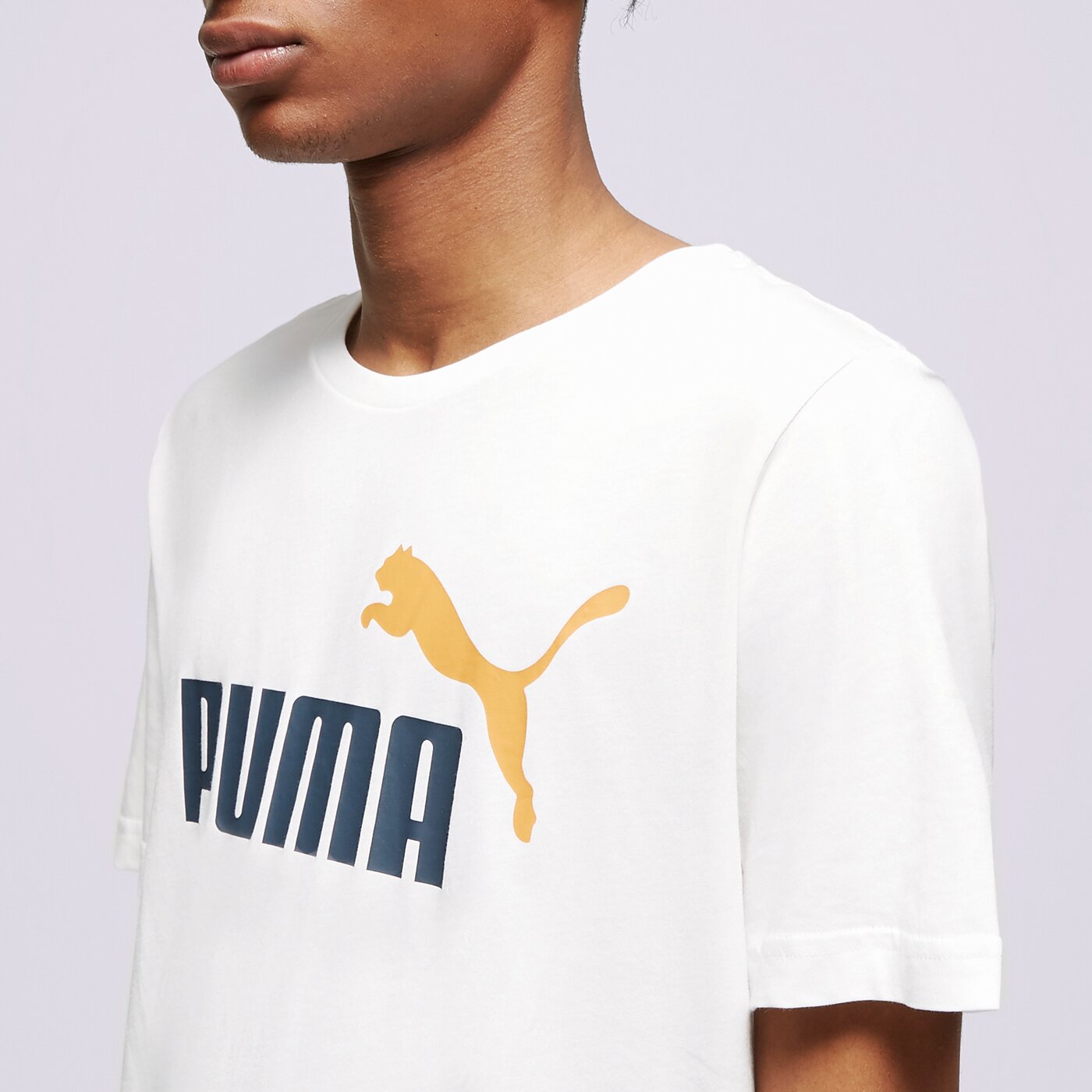 Мъжка тениска PUMA ТЕНИСКА ESS+ 2 COL LOGO 58675958 цвят бял